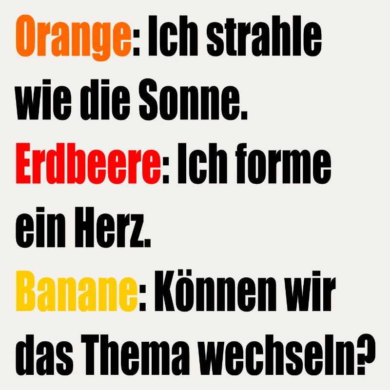 Orange Erdbeere Banane