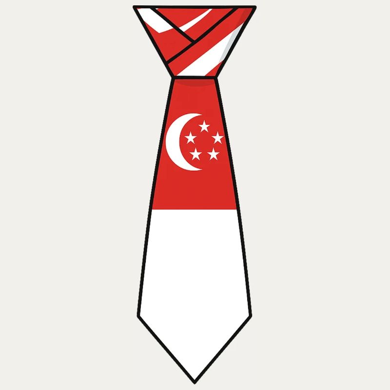 Cravate de Singapour – Conception du drapeau