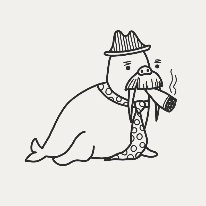 Walrus mit Schnurrbart