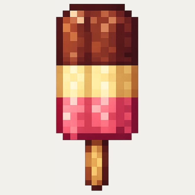 Glaces rétro pixelisées
