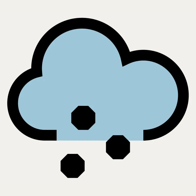 Wetter Symbol oder Icon Schnee und Graupel