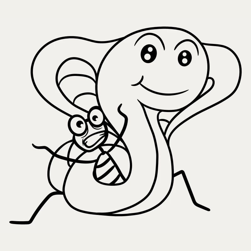 constrictor strangling young human being man cobra