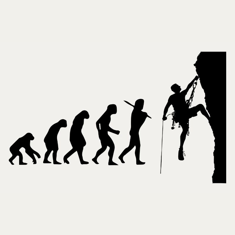 Klettern Kletterer Climbing Evolution Geschenk