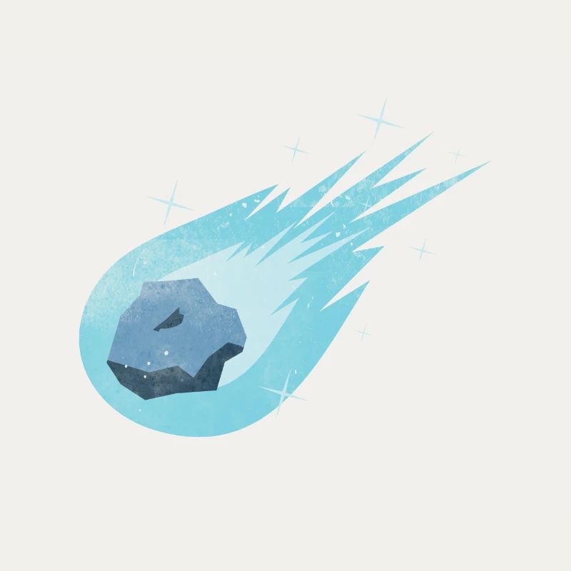 Comet Comet gave asteroide rum klippe