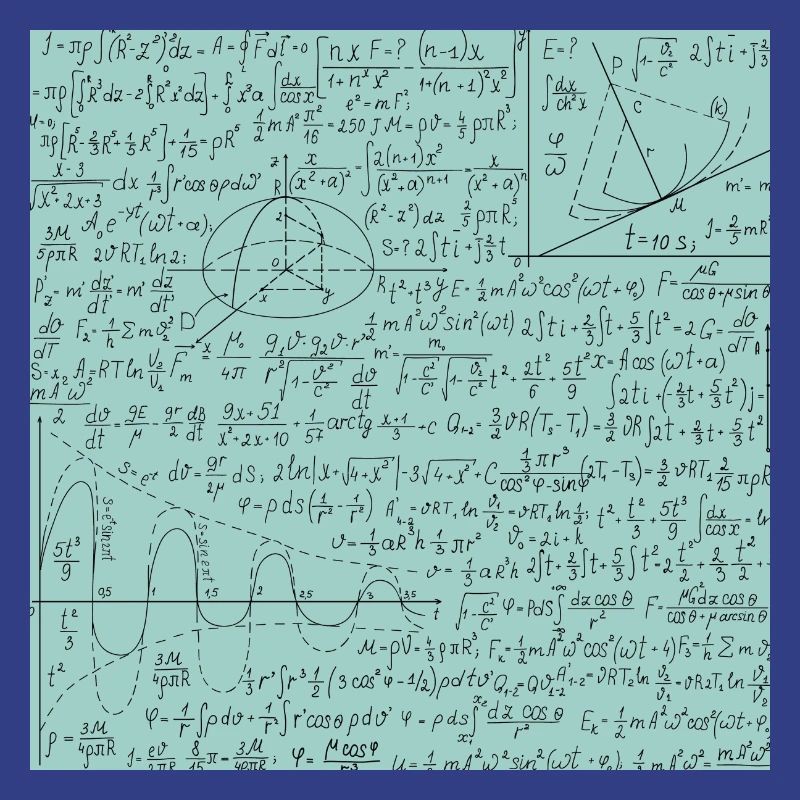 Math Equation Pattern, Math Formula Lover Gift