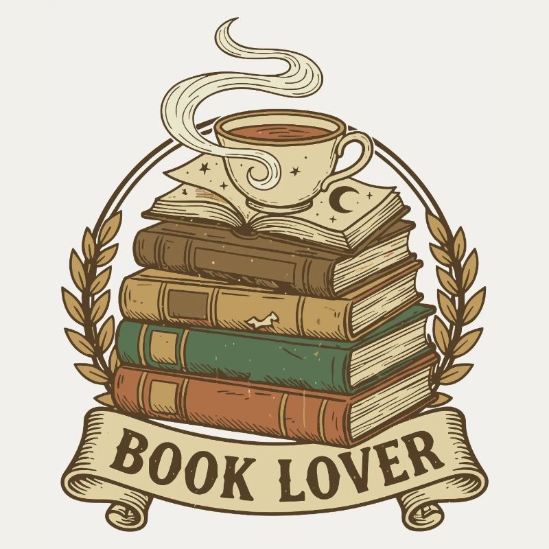 Gemütlicher Bücherstapel mit Dampfbecher