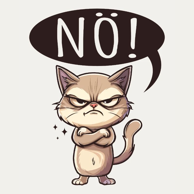 Cool Cat Nope funny saying grumpy