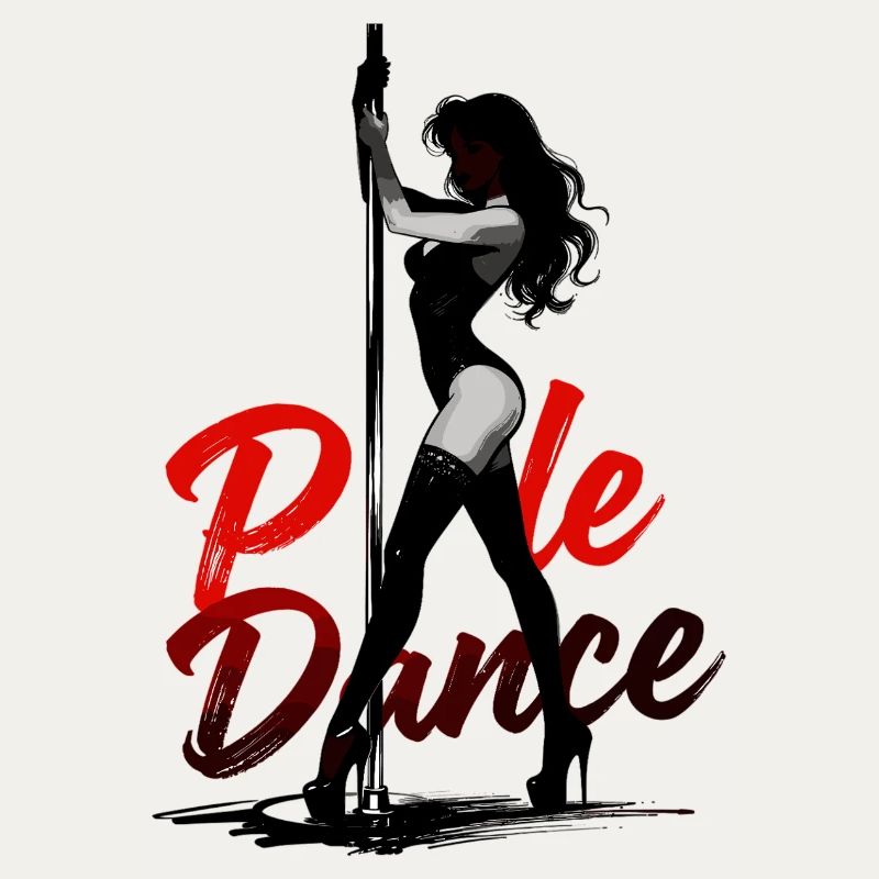 Silhouette de pole dance – Art élégant Pin-Up