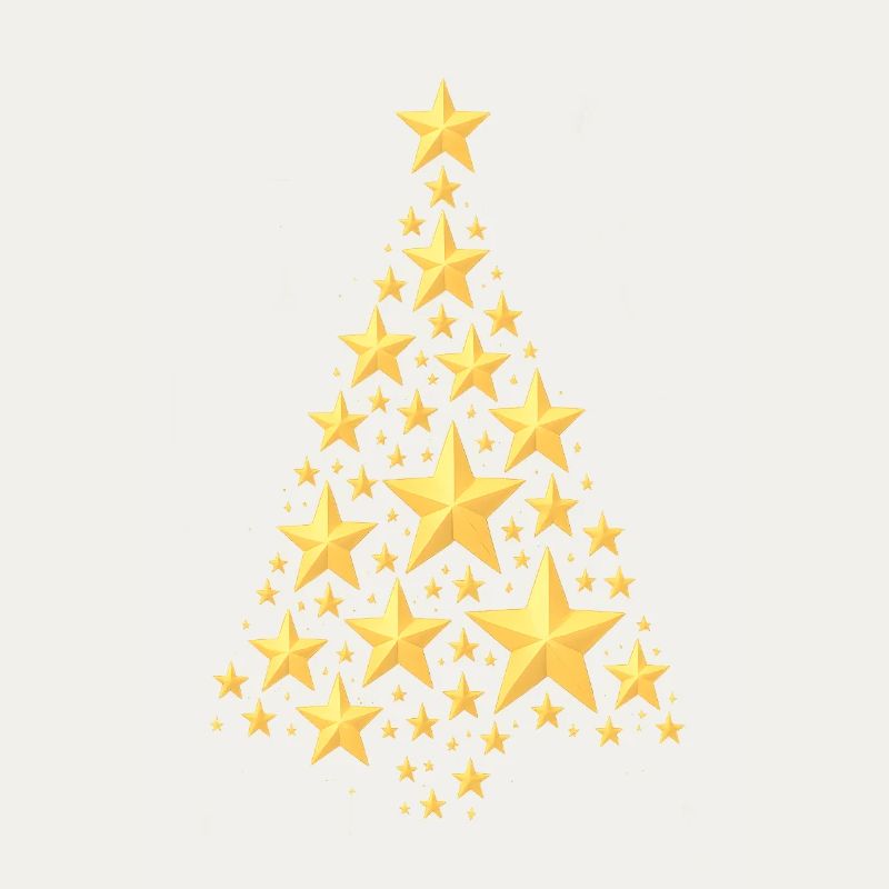 WEIHNACHTSBAUM MIT STERNEN