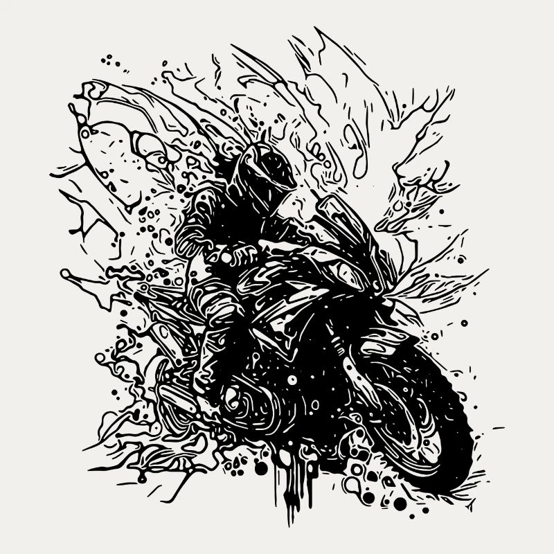 Terrain Splash Wave Motorcycling Motorcycle Style