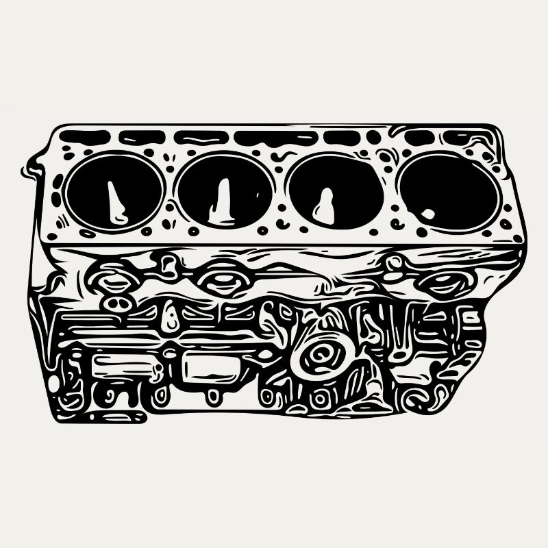 Engine block cylinder displacement fan
