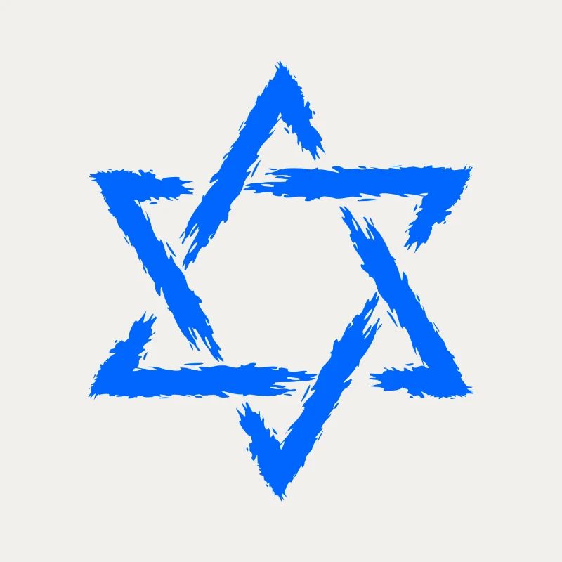 Davidstern Symbol Blau Stern