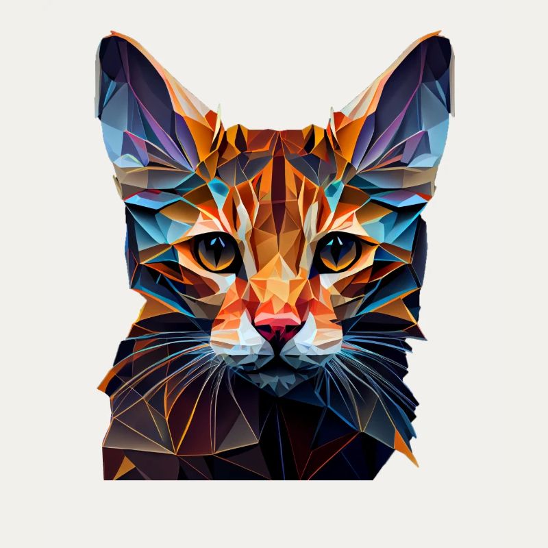 Chaton Chaton Chat Polygone Chat