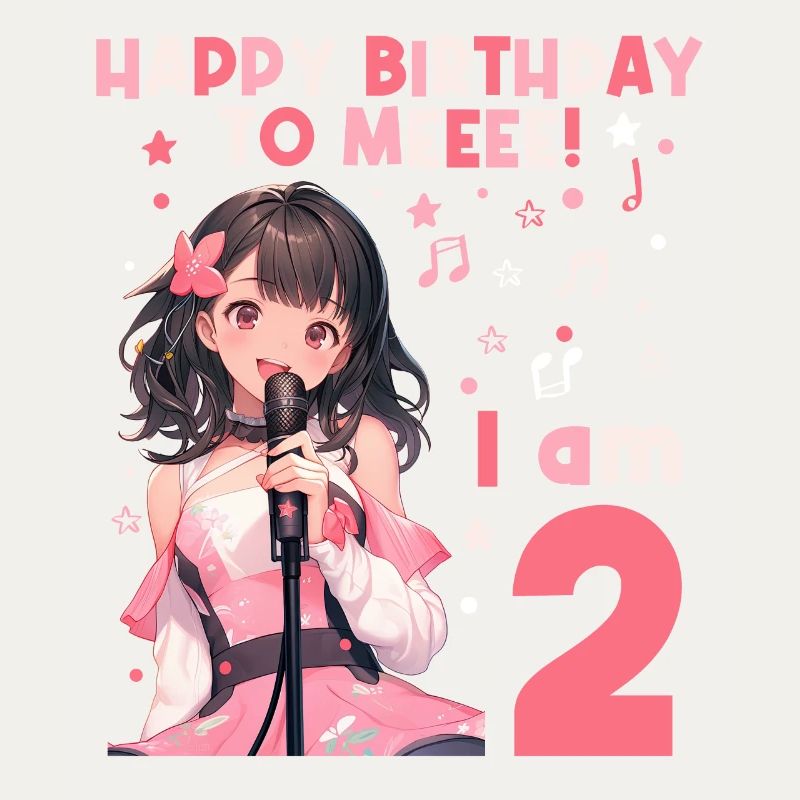 Anime Mandga K-Pop KPop Mädchen 2. Geburtstag