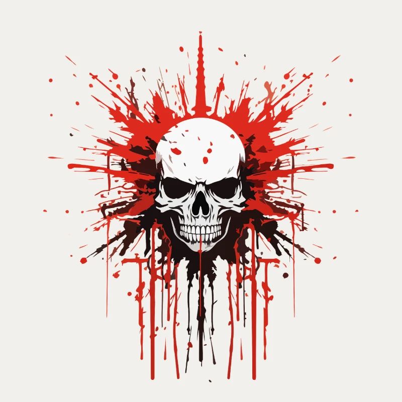 Splatter Schädel