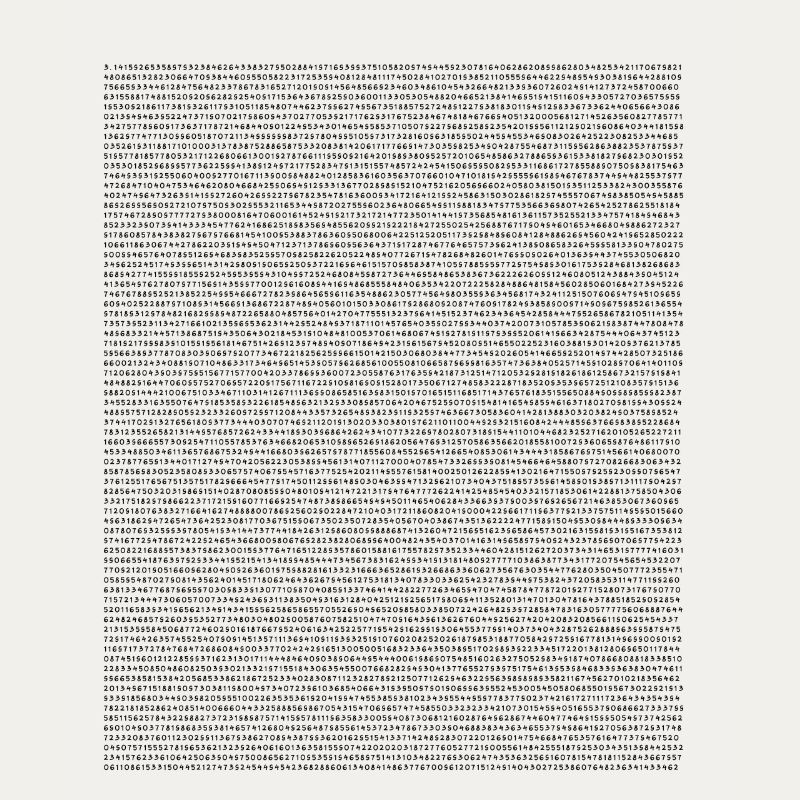 Pi über 1000 Stellen - Nerd Mathematiker Geschenk