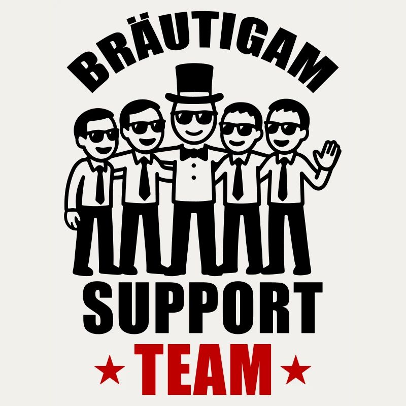 Bräutigam Support Team Hochzeit