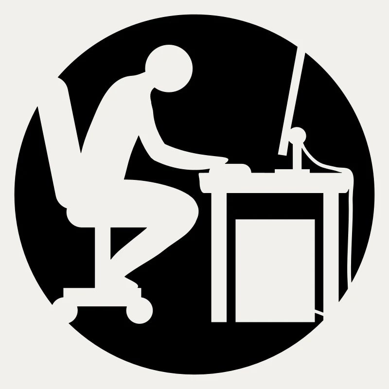 Computer Schreibtisch Nerd Logo