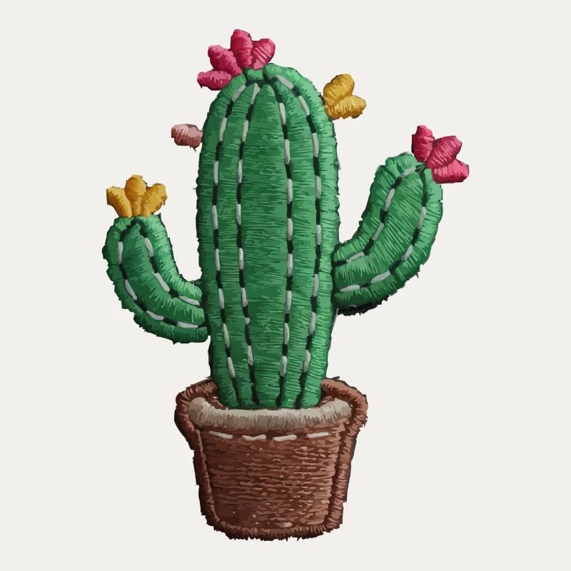 Cactus Brodé