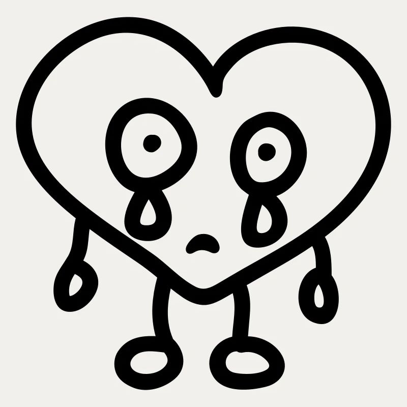 weeping heart - line