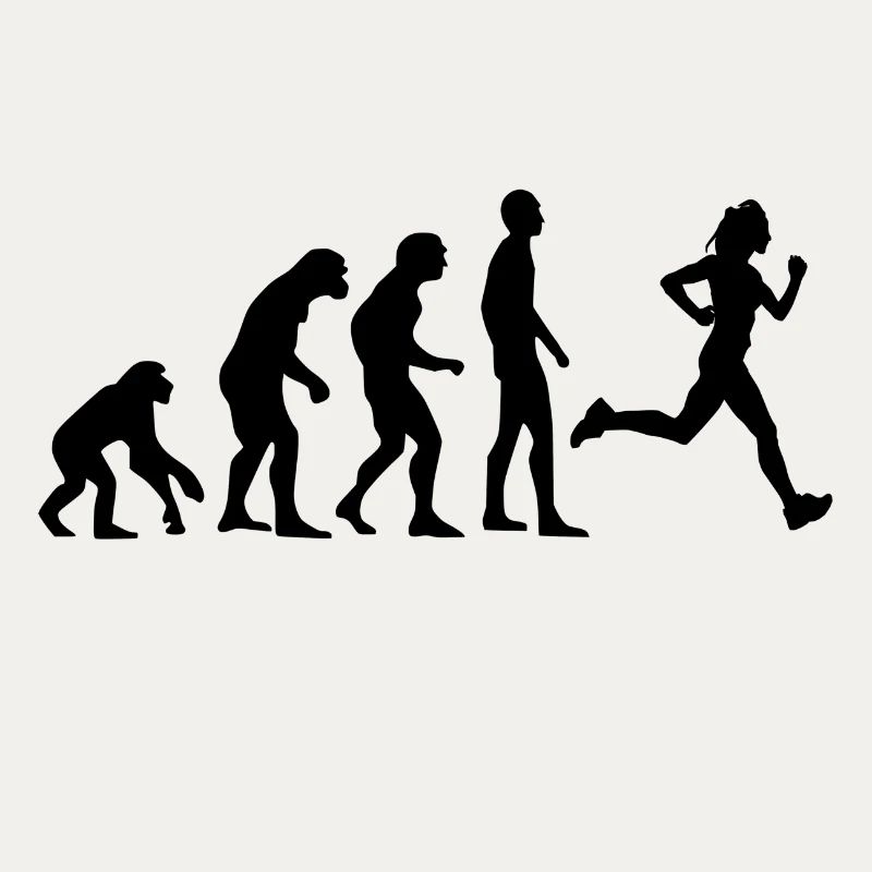 Human Evolution Running Jogging Joggen Geschenk