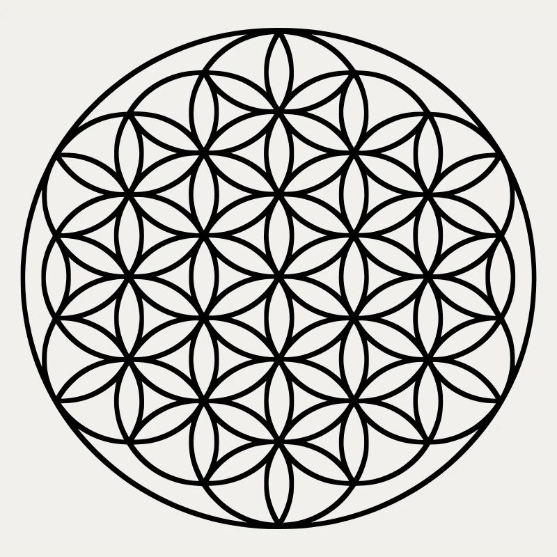 Blume des Lebens - Single Line Art