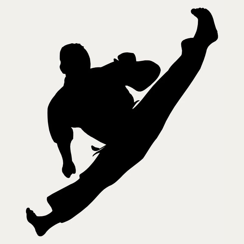 Jumpkick geri kick karate or teakwondo