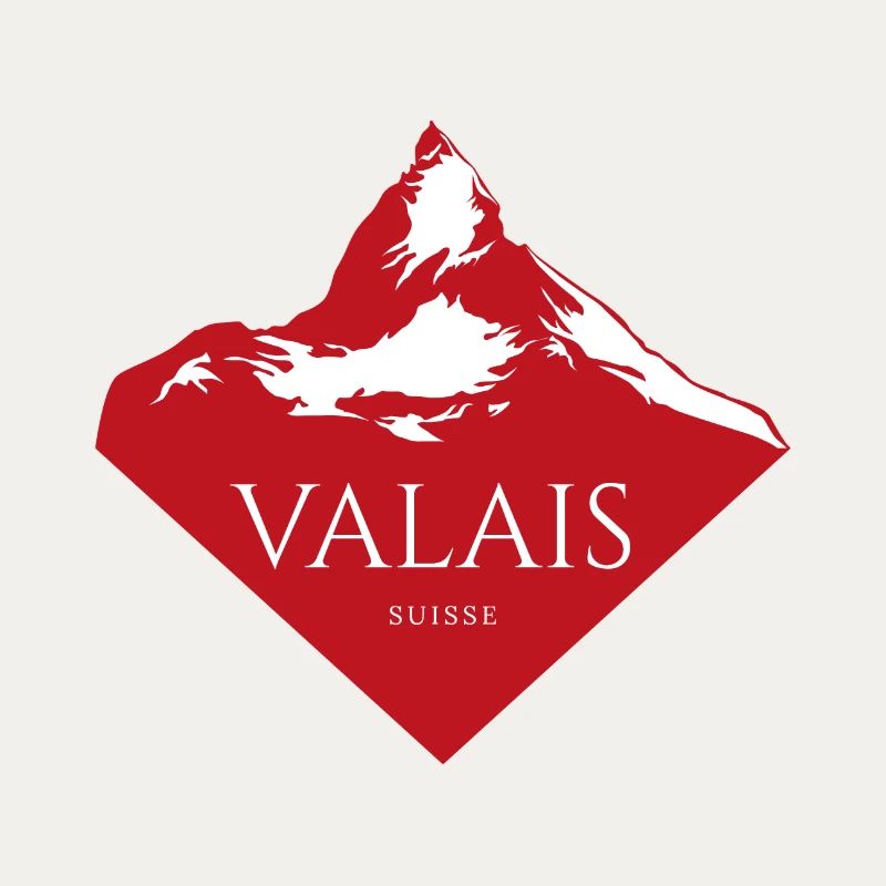 Valais Bergspitze Rot Logo