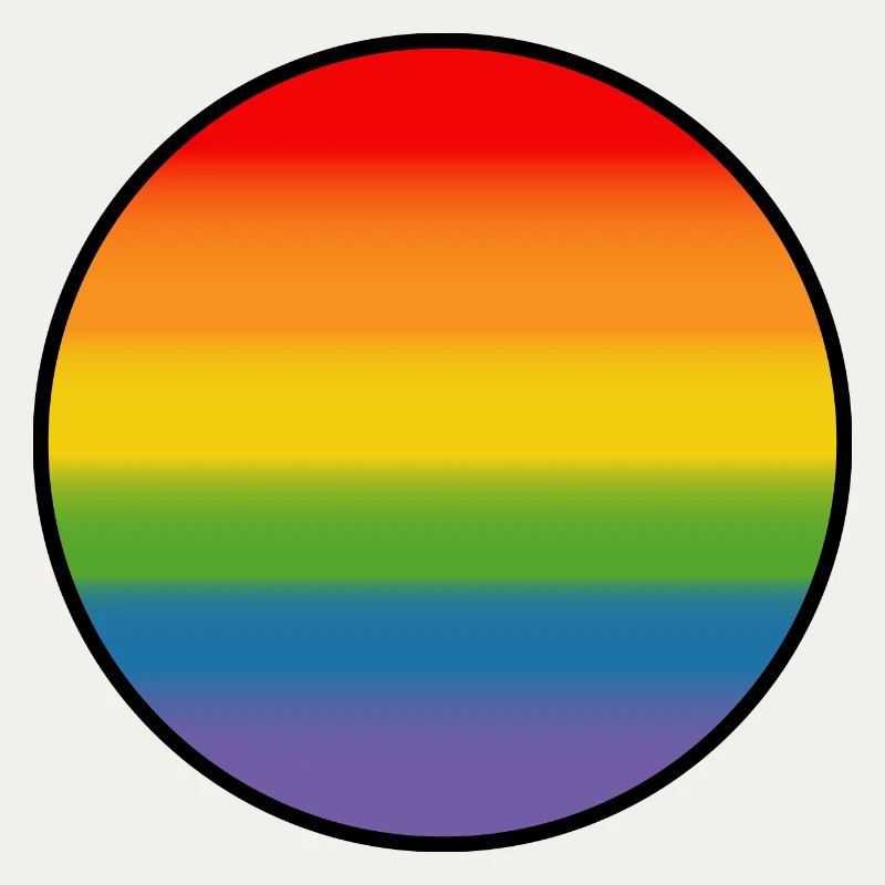 Rainbow Gradient Round white shirt