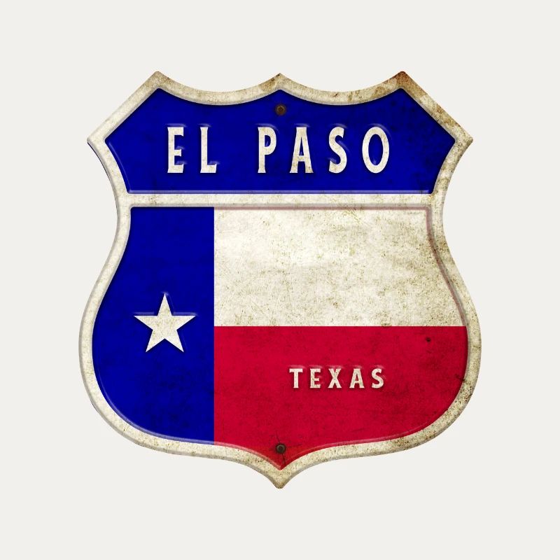 El Paso Texas crest flags design