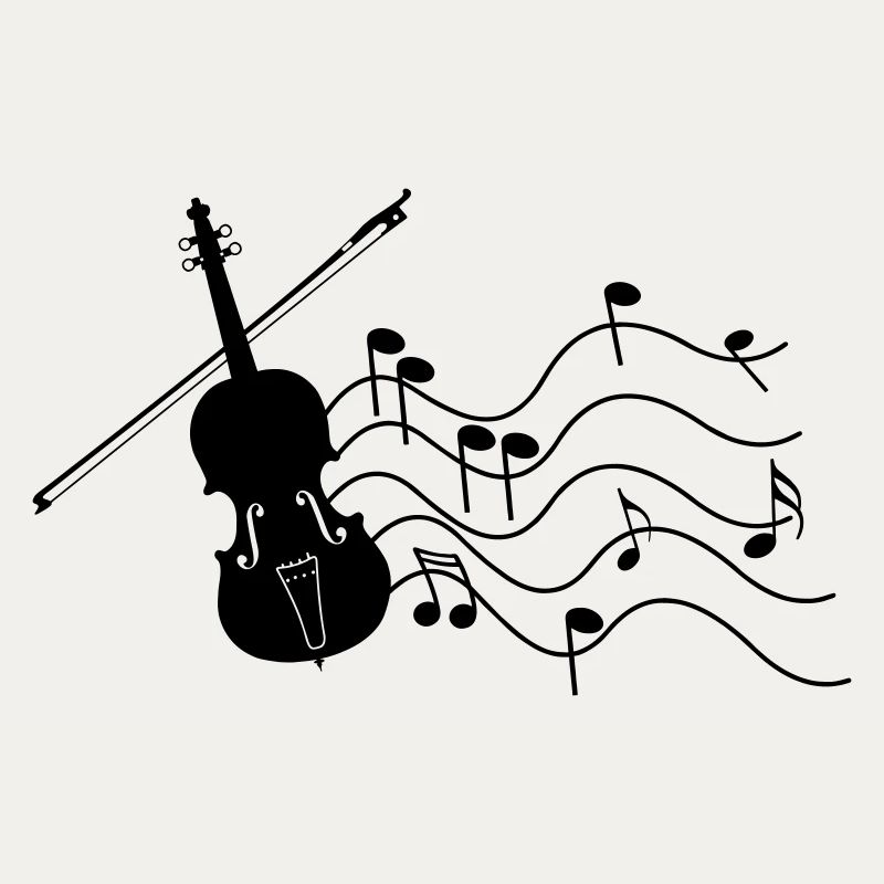 Violin with notes