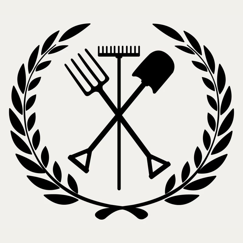 Garden tools rake, shovel, pitchfork