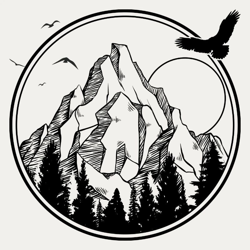 Mitternachtsvogel-Silhouette