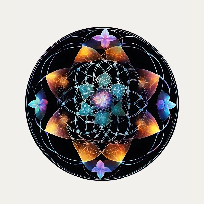 Leuchtendes Mandala NetzGeometrie
