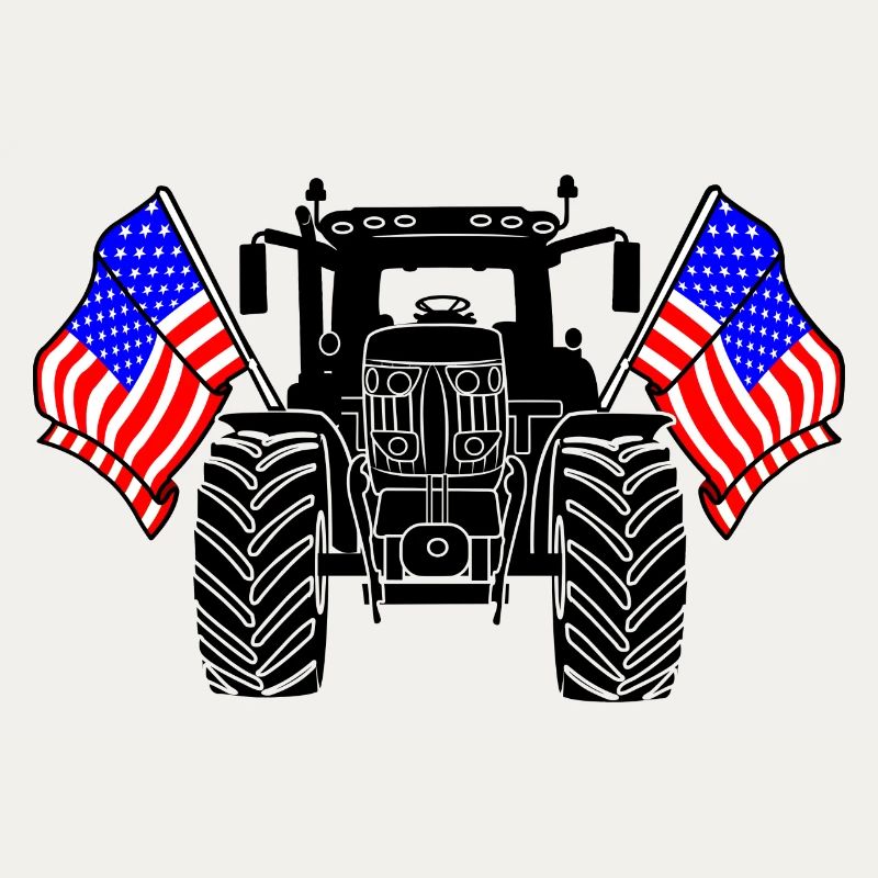 Tractor Two Flags USA