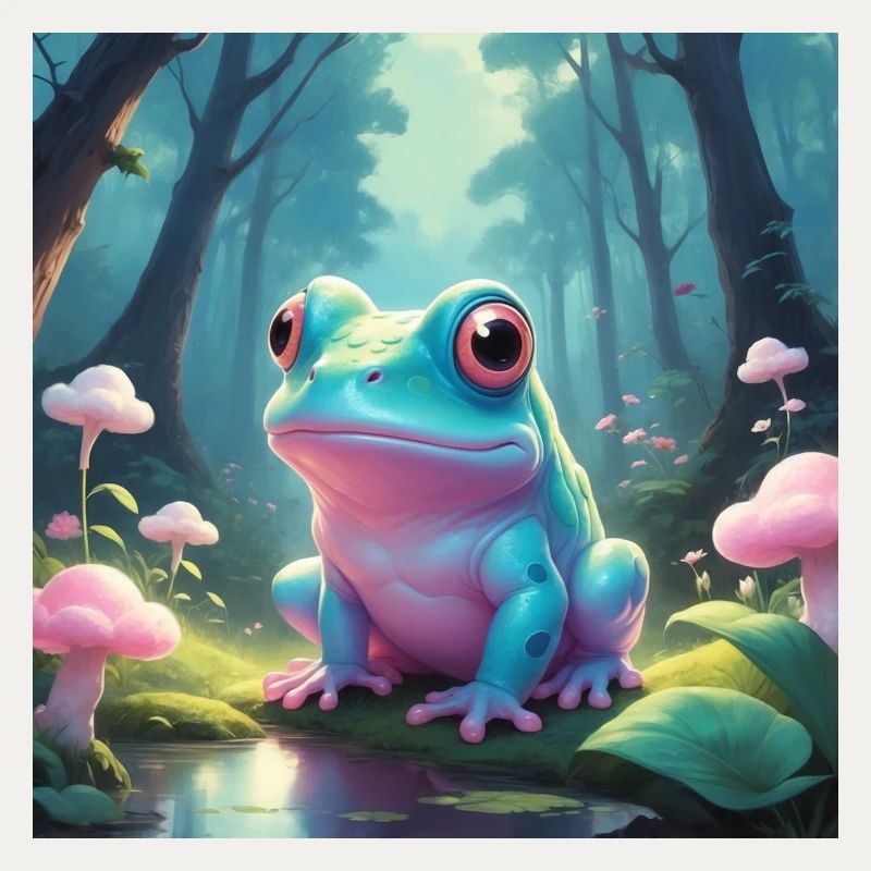Grenouille dans la forêt de conte de fées