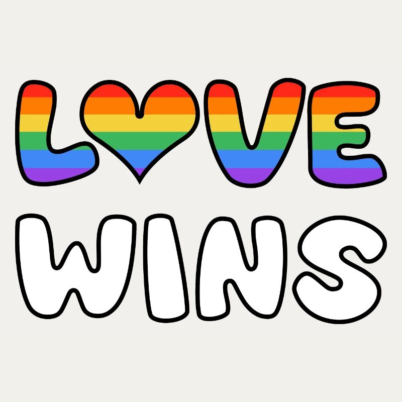 Liebe siegt: Regenbogen-Liebe Design