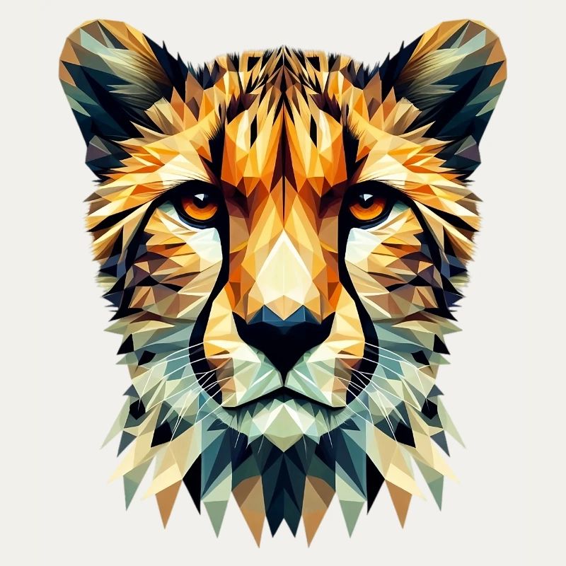 Guépard polygonal