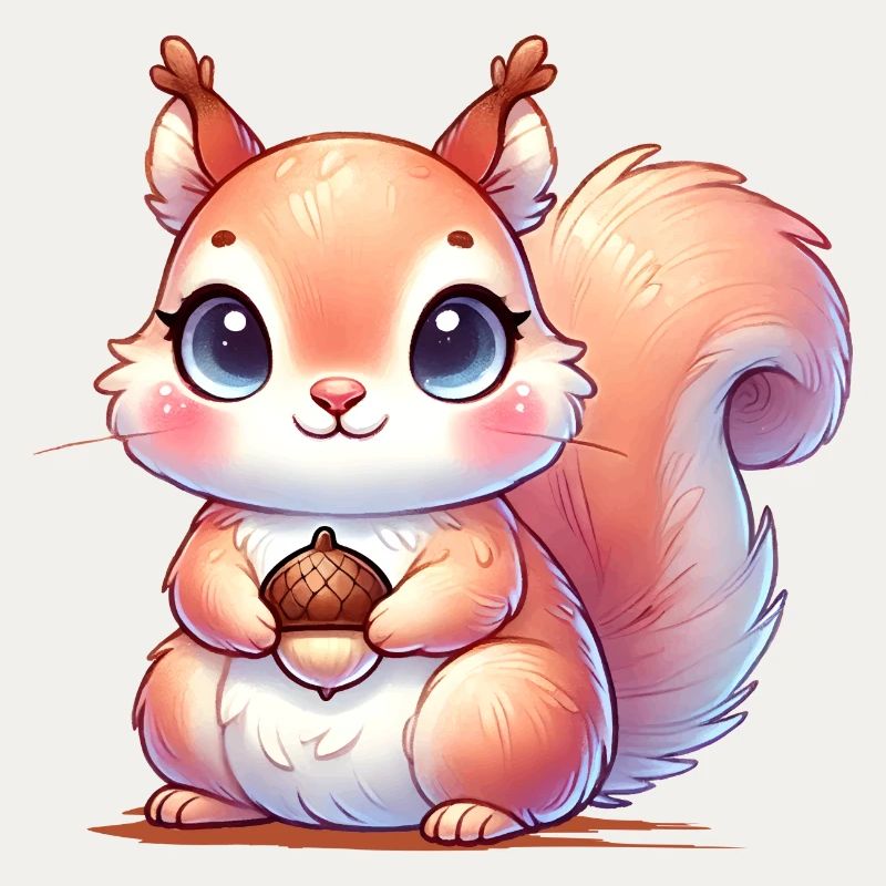 Das niedliche Eichhörnchen mit Lieblingsspeise
