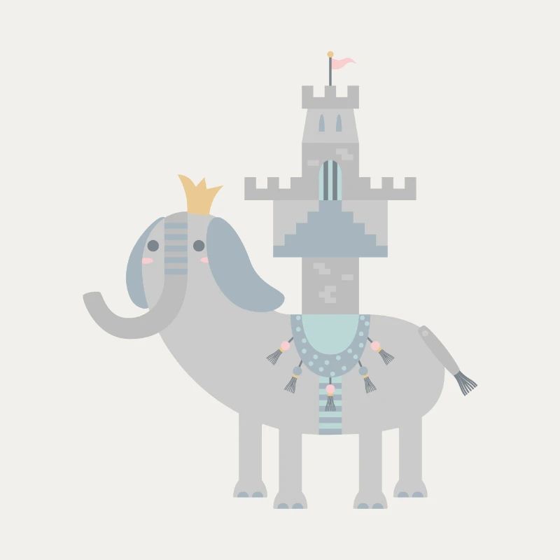 Eléphant et château l Pas de texte