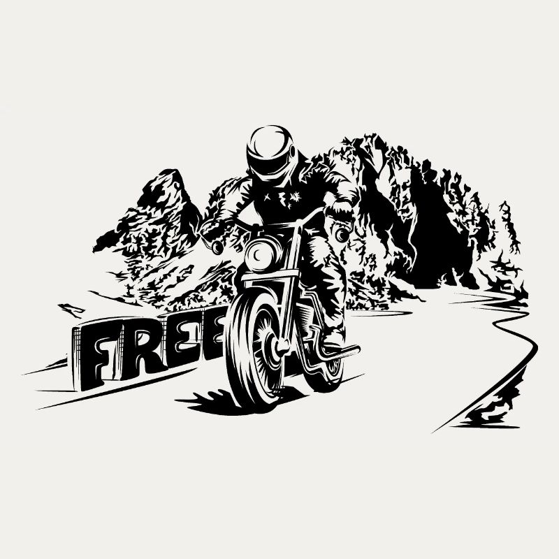 Moto Free Mountains Dolomites Symbole Logo