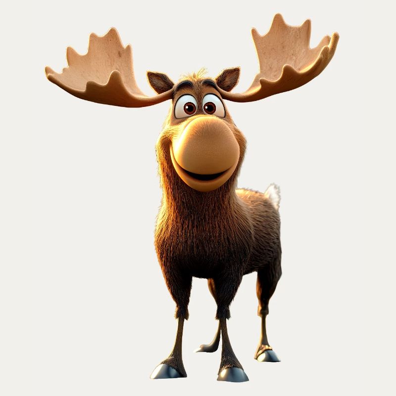 Elch Moose Elchbulle Geweih Hirsch Wilde Elche