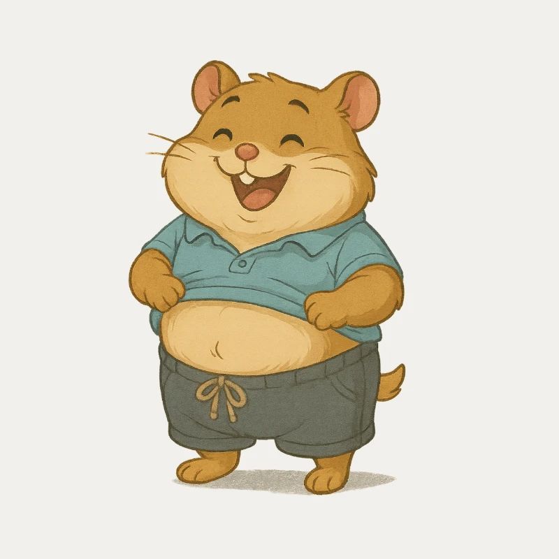 Hamster réfrigéré au look décontracté