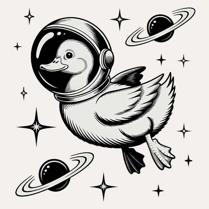 Oie dans l'espace - Logo Cool Astonomy