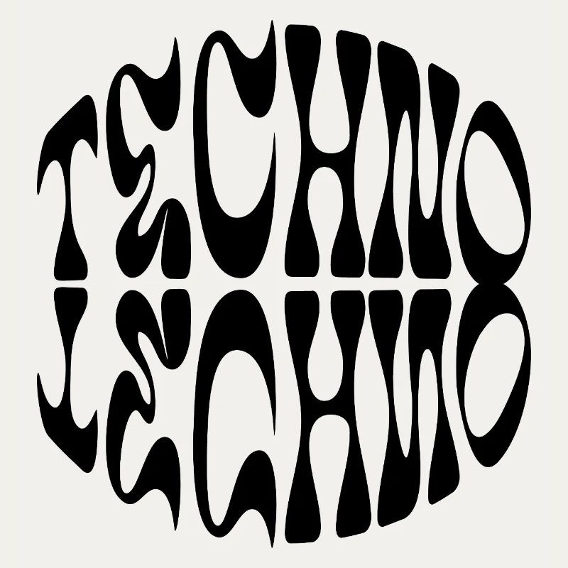 Techno liquid logo design