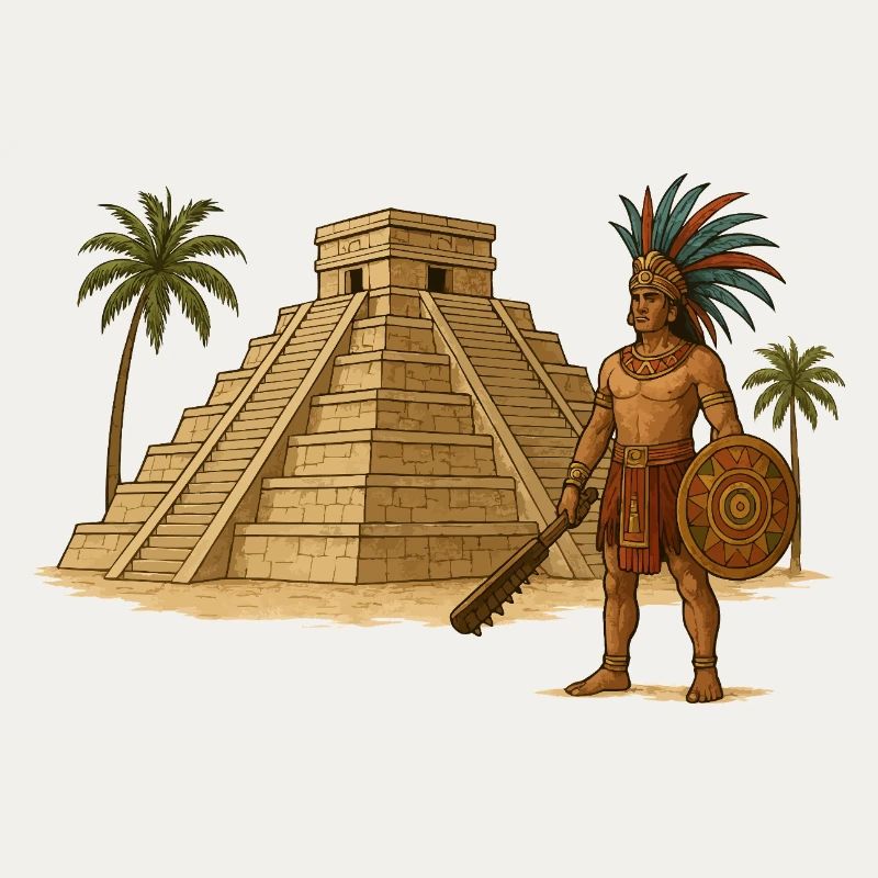 Maya Pyramide Krieger