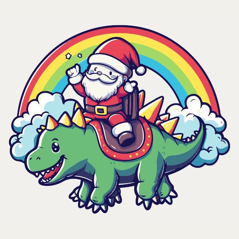 Dinosaurier stegosaurus Weihnachtsmann