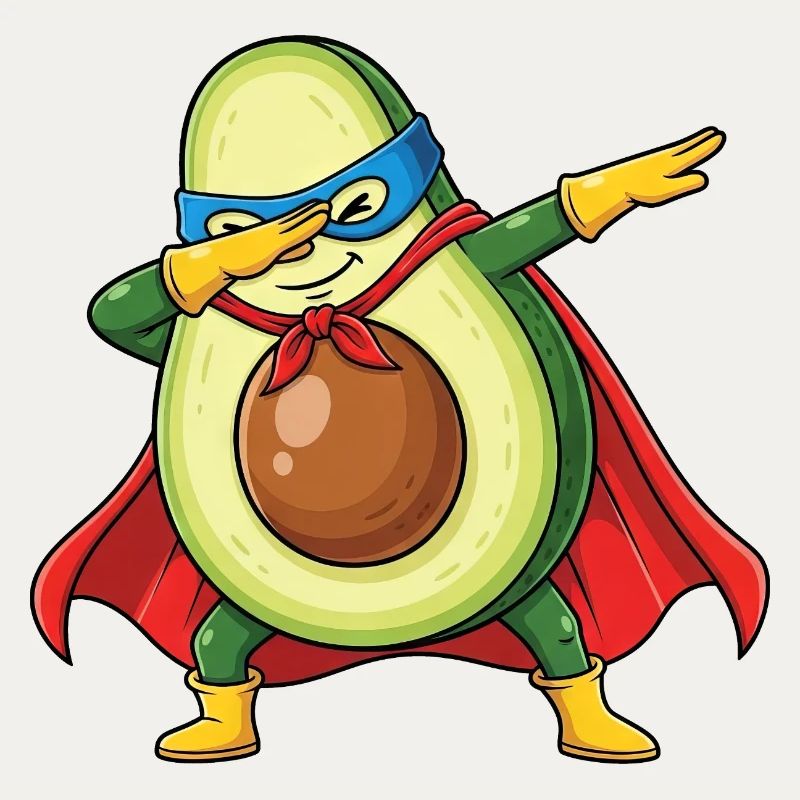Avocado Held Vegetables Strong Vegan Role Model