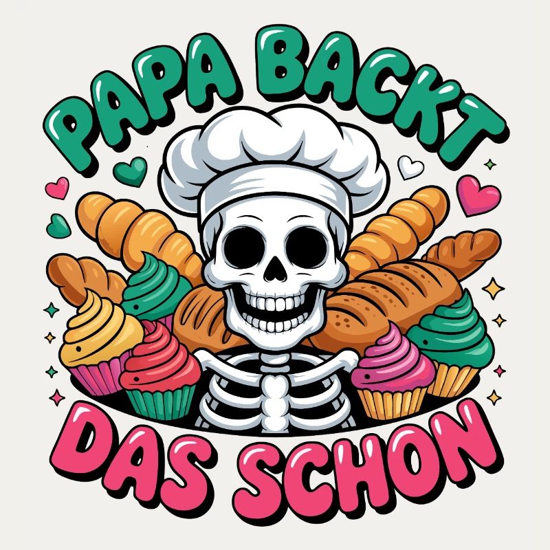 Dad Bakes The Beautiful Skeleton Cupcakes