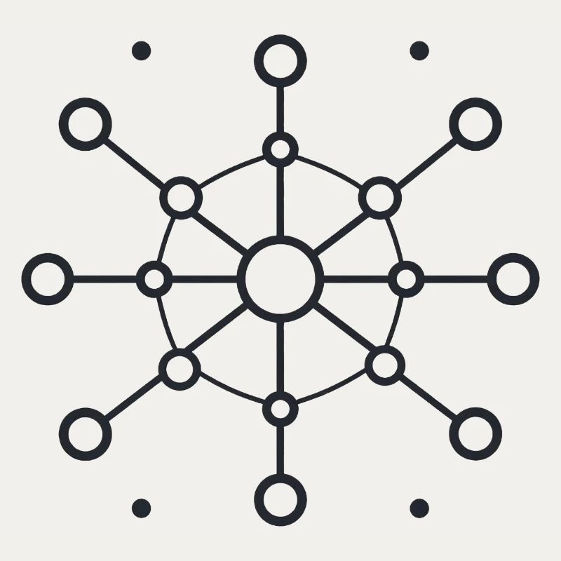 Central Network Star Pattern
